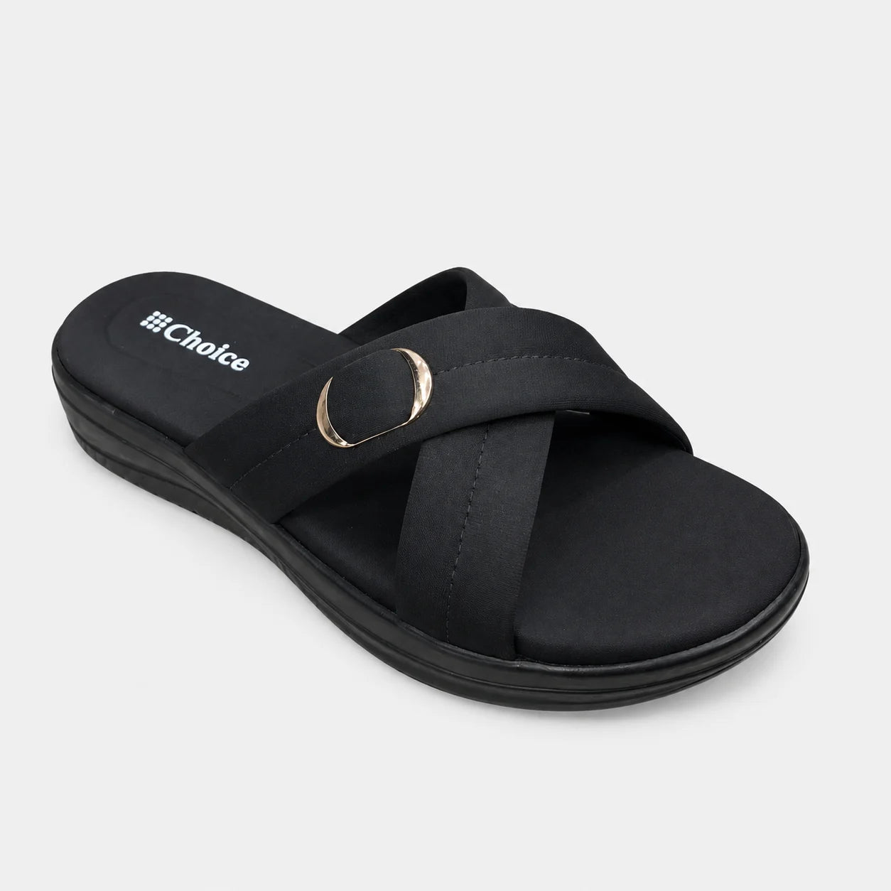 PU Sole Slipper - Black | 14781