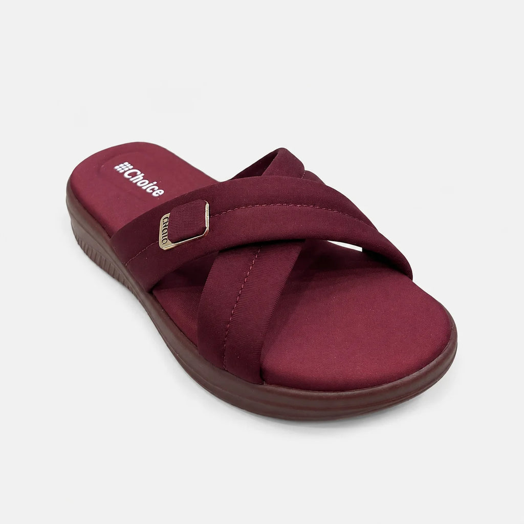 PU Sole Slipper - Maroon | 14781
