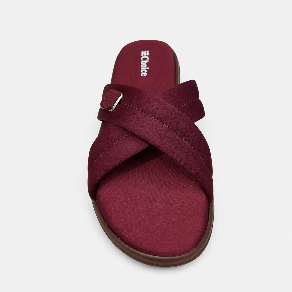PU Sole Slipper - Maroon | 14781