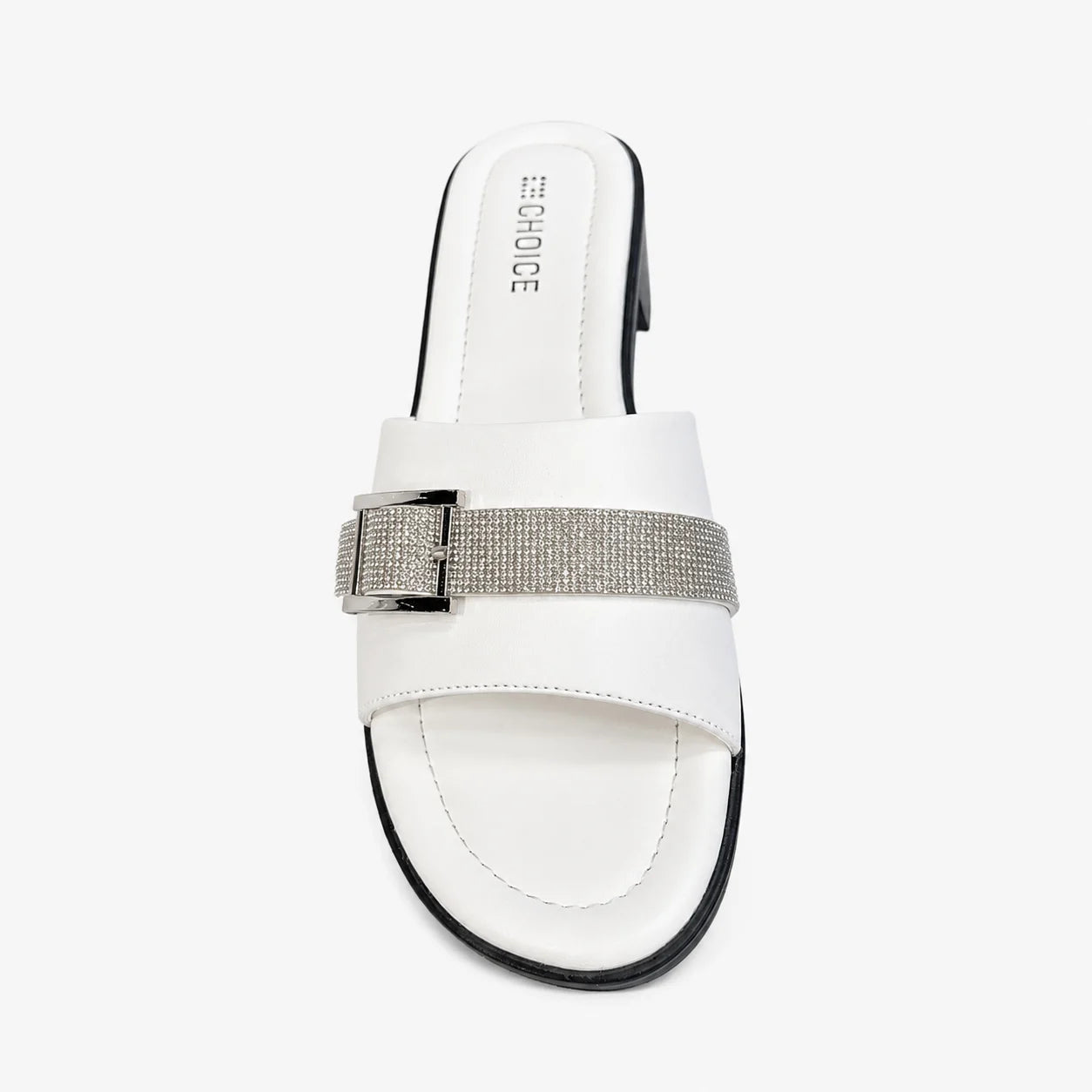PU Sole Slipper - White | 14805