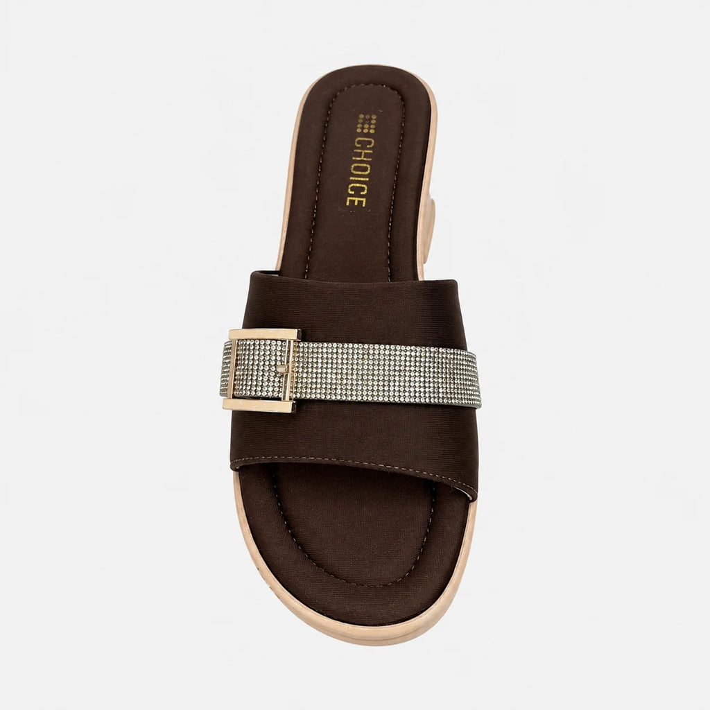 PU Sole Slipper - Brown | 14805