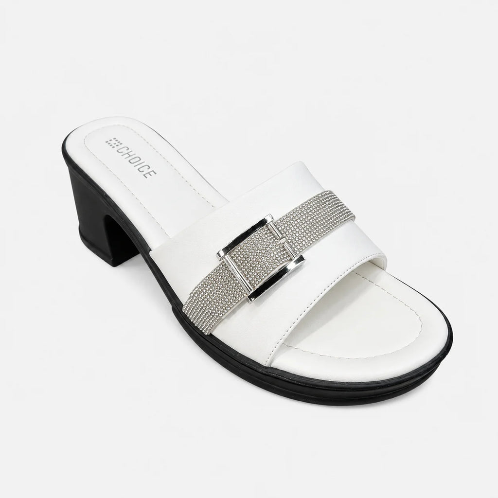 PU Sole Slipper - White | 14805