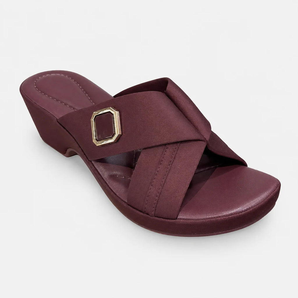 PU Sole Slipper - Maroon | 14823