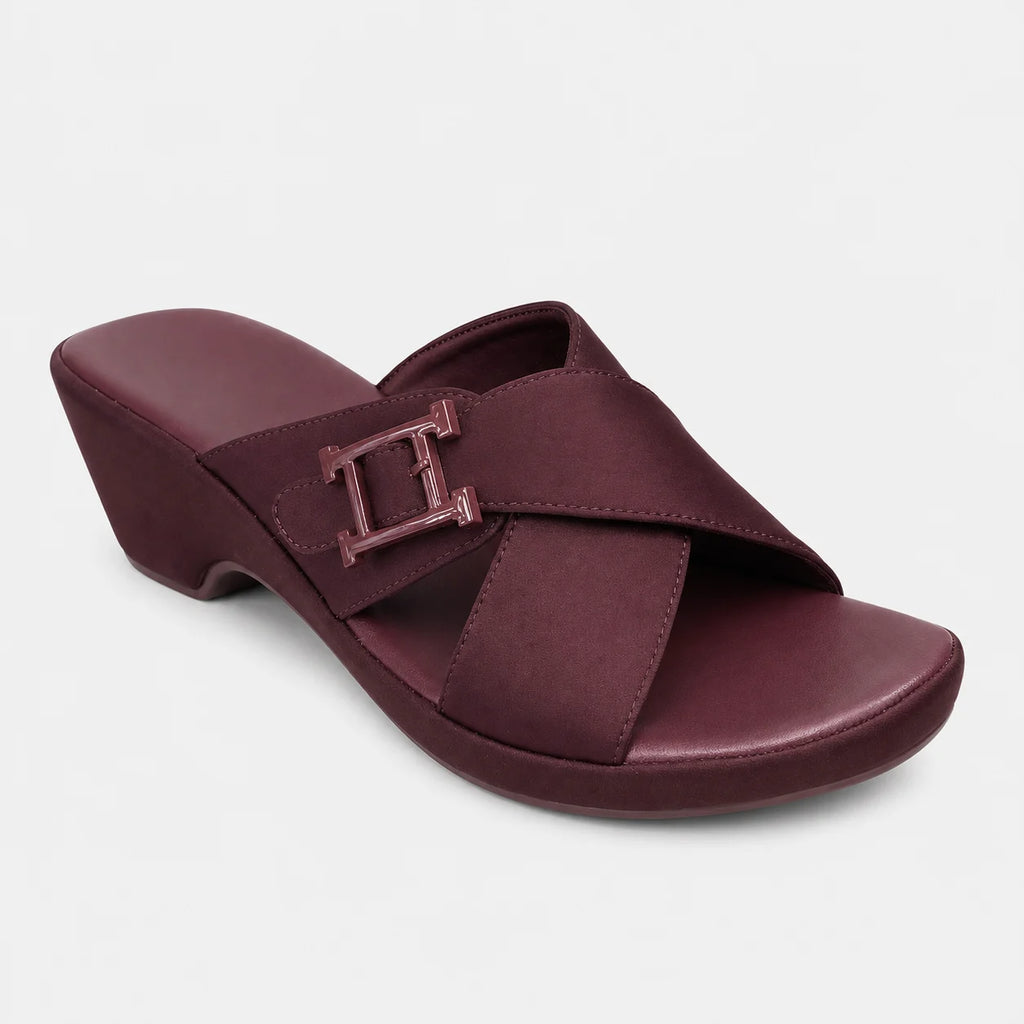 PU Sole Slipper - Maroon | 14825