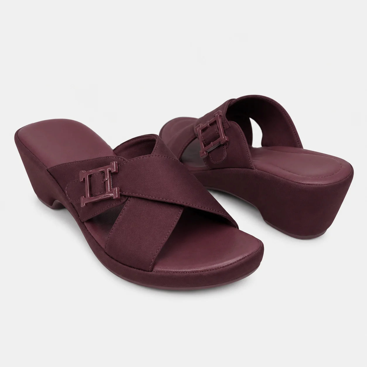 PU Sole Slipper - Maroon | 14825
