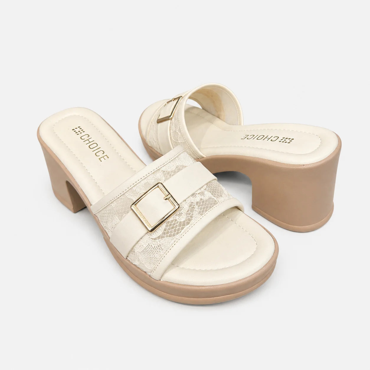 PU Sole Slipper - Cream | 14829