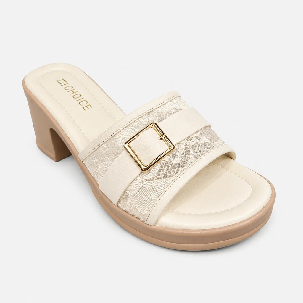 PU Sole Slipper - Cream | 14829