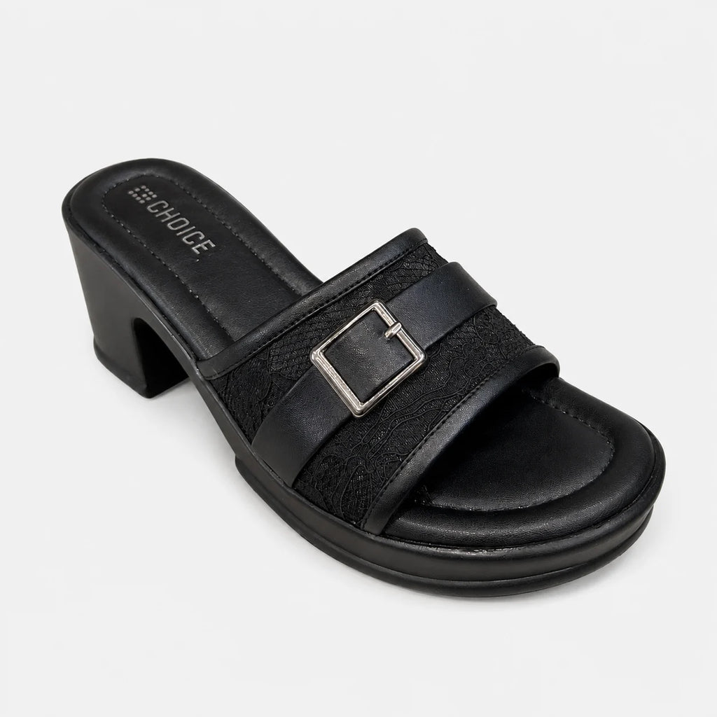PU Sole Slipper - Black | 14829