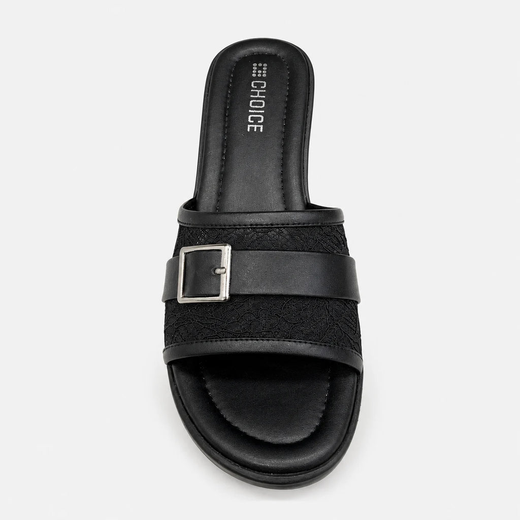PU Sole Slipper - Black | 14829