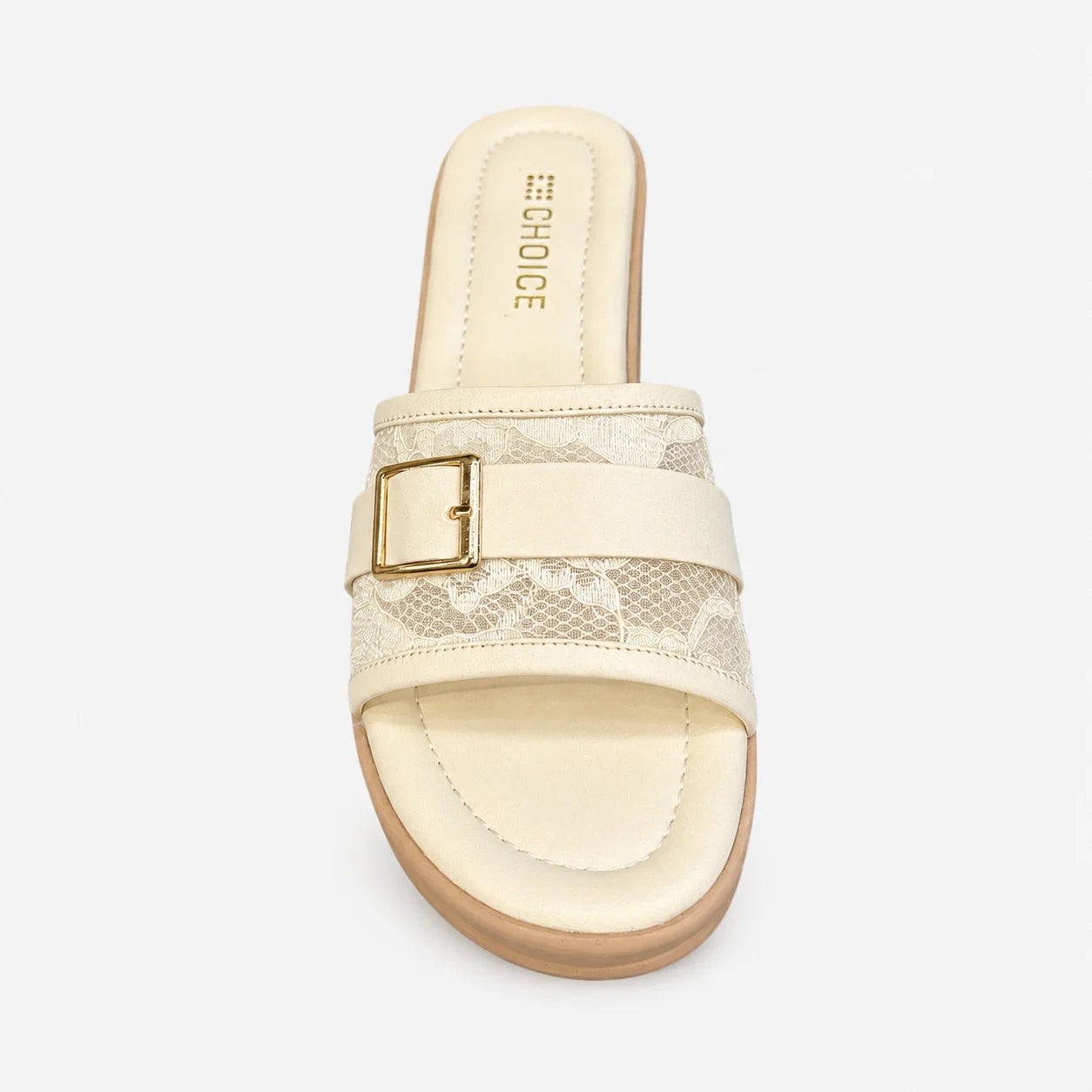 PU Sole Slipper - Cream | 14829