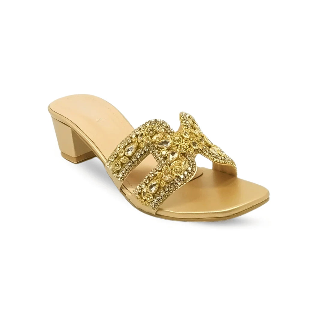 Ladies Fancy Block heel Slipper-17544