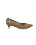 Ladies Nude Patent Kitten Heels 18580