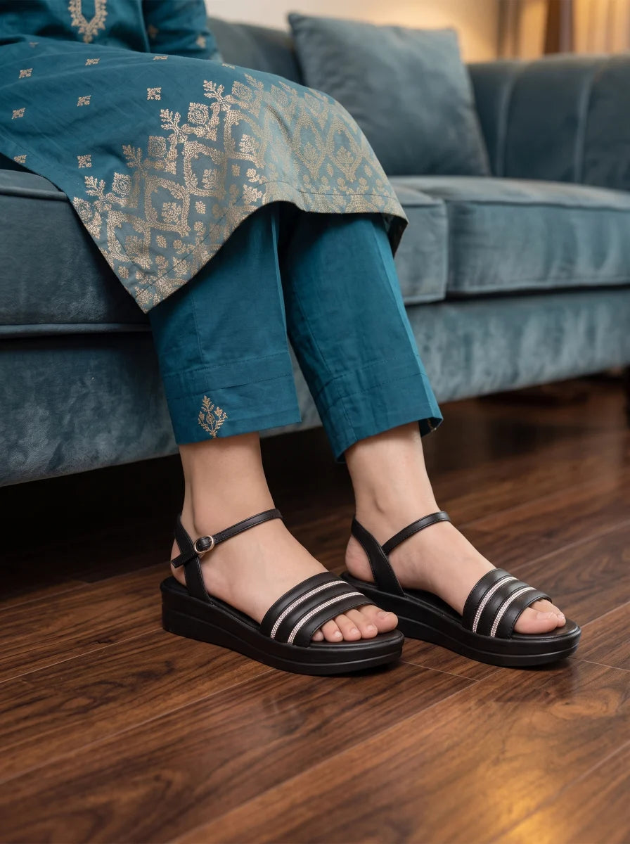 Casual & Fancy Sandal - Black | 19929