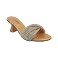 Ladies Fancy Block Heel Slipper-17524