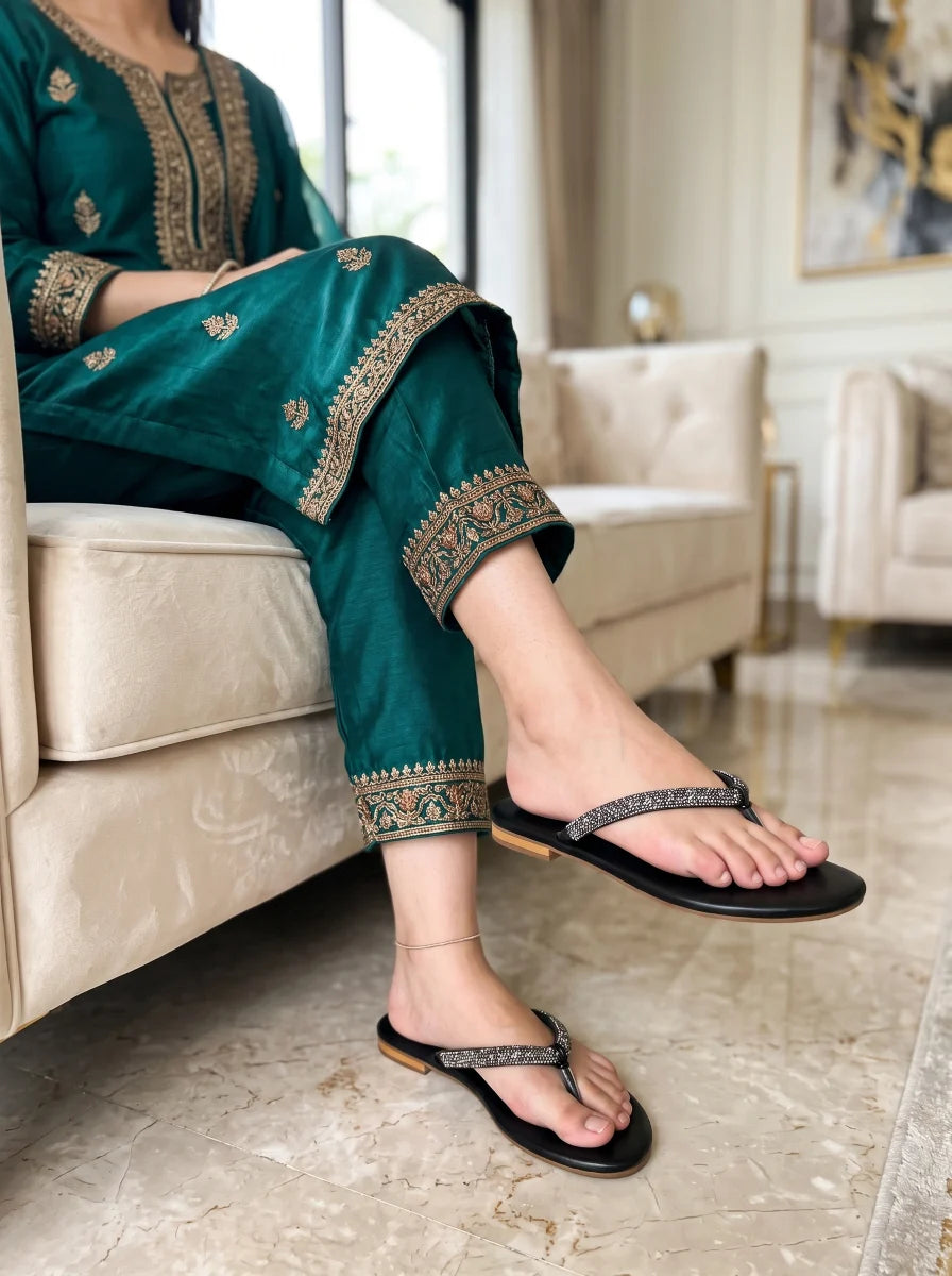 Casual & Fancy Chappal - Black | 10198
