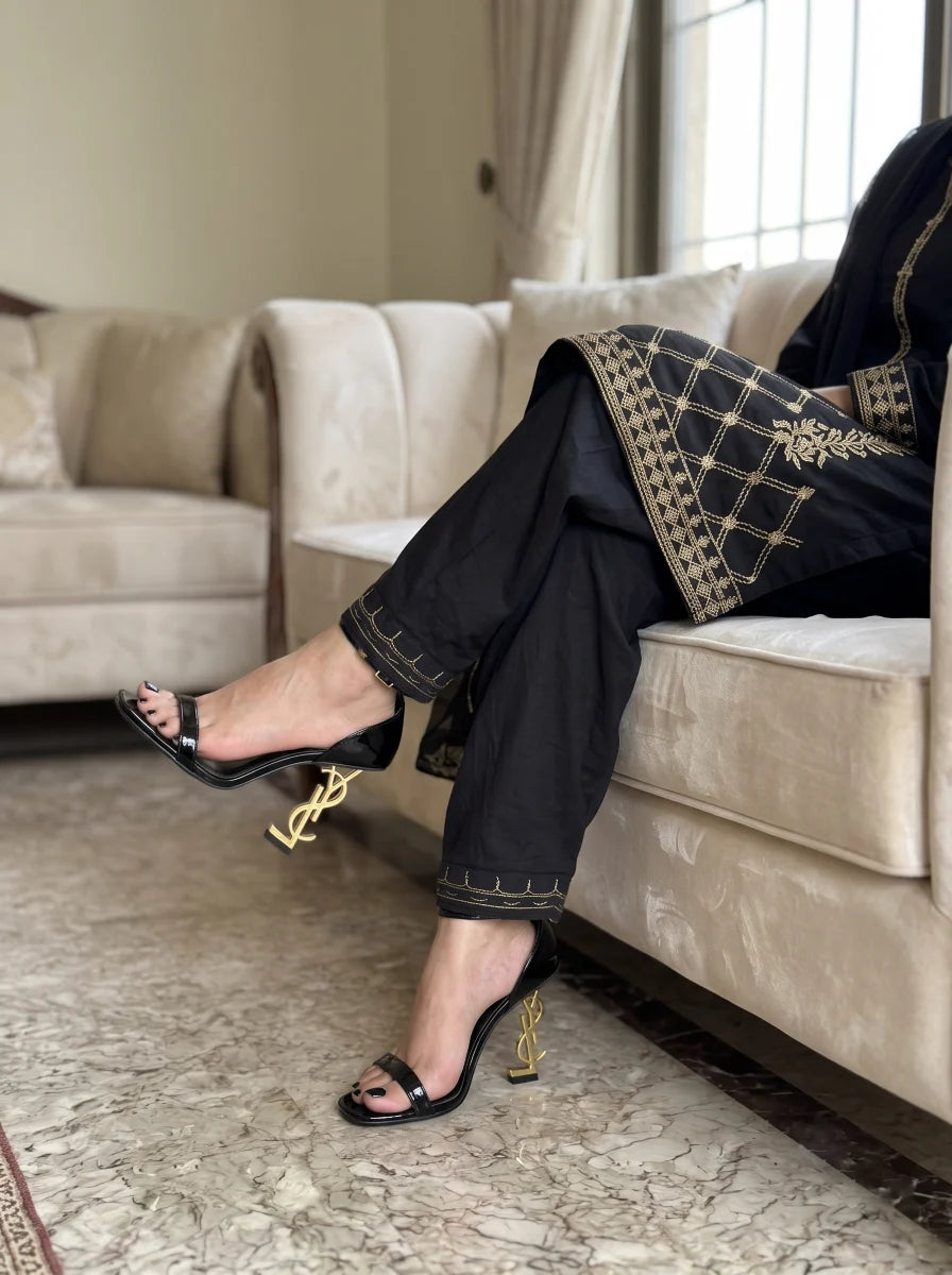 Casual & Fancy Sandal - Black | 44148