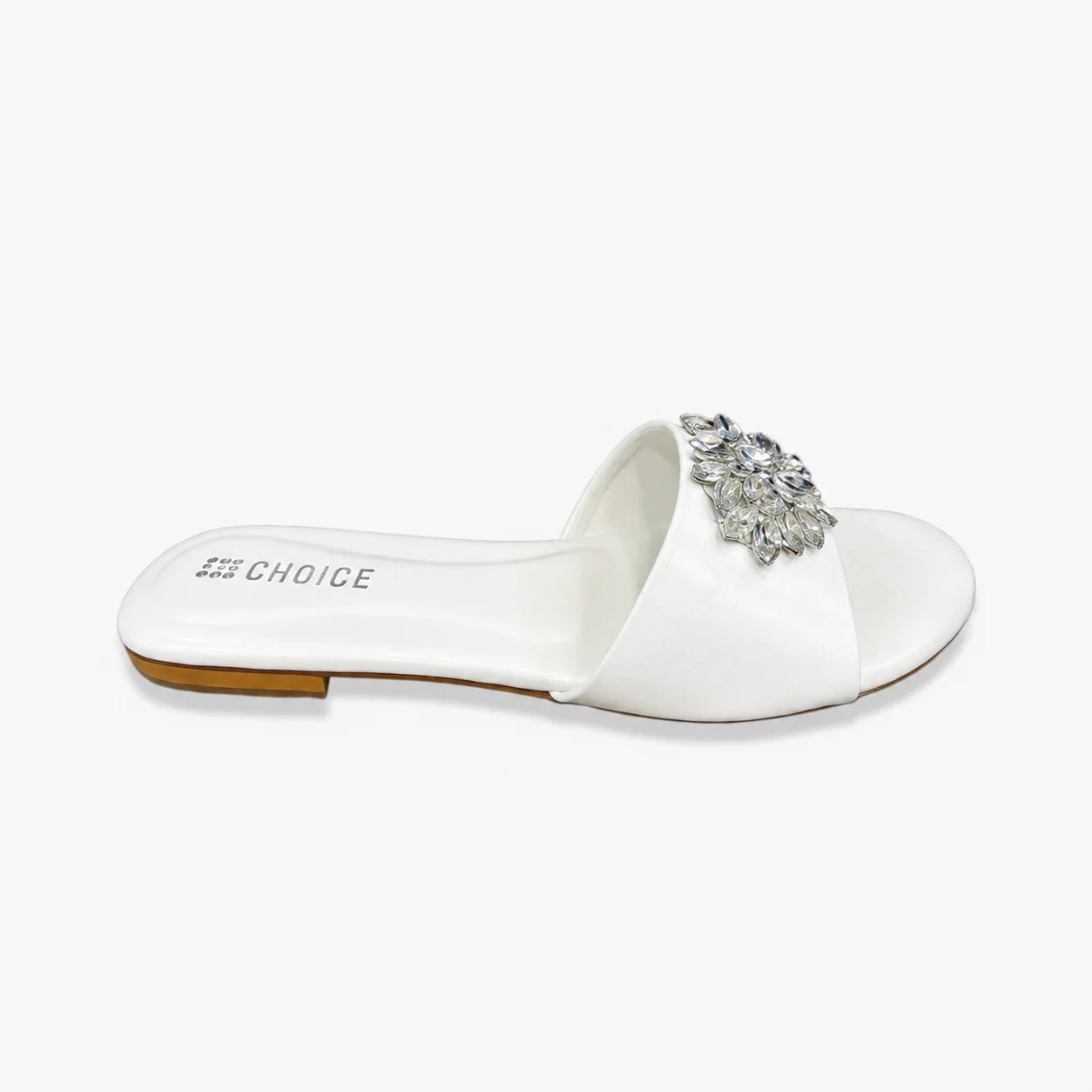 Flat Slipper - White | 12783