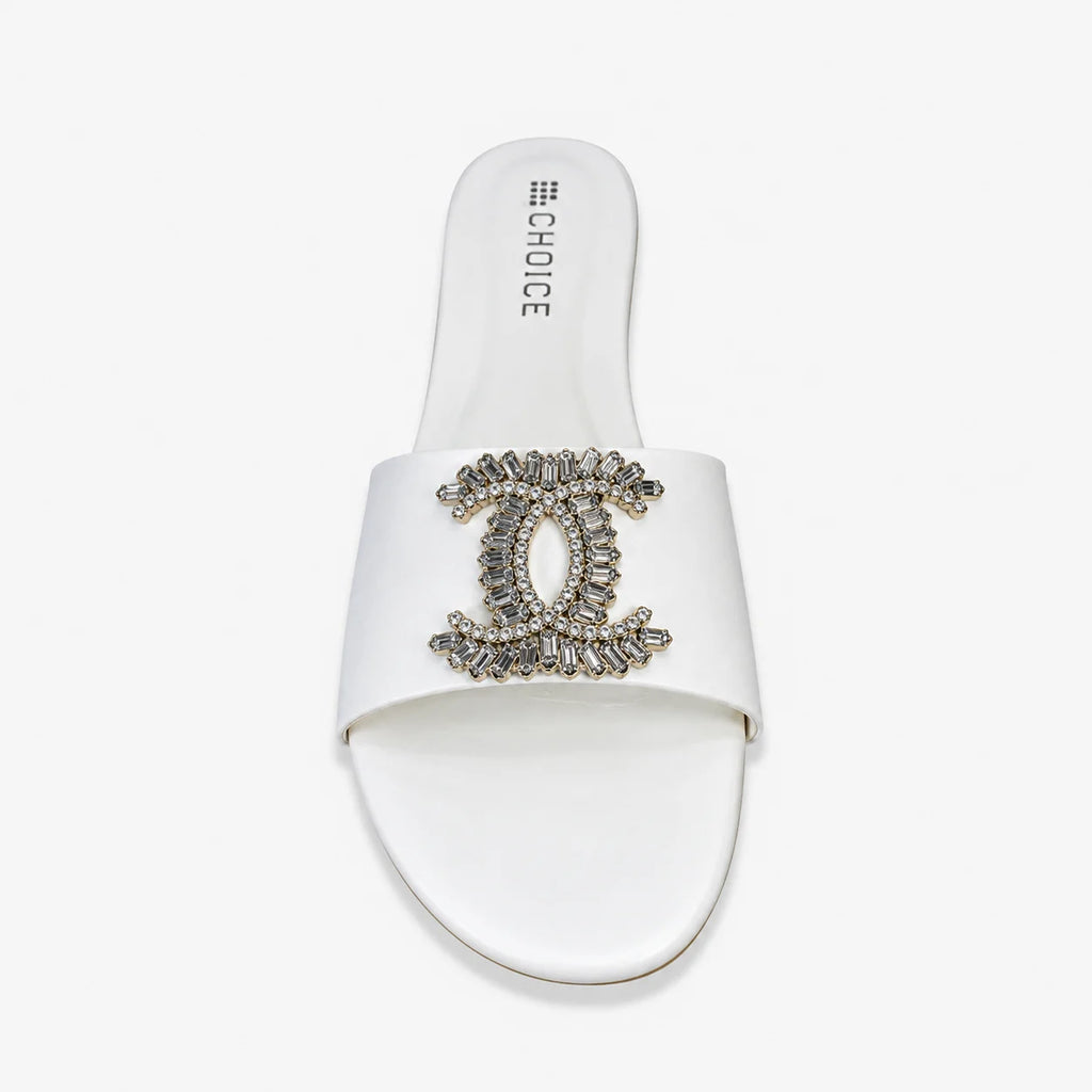 Flat Slipper - White | 12738