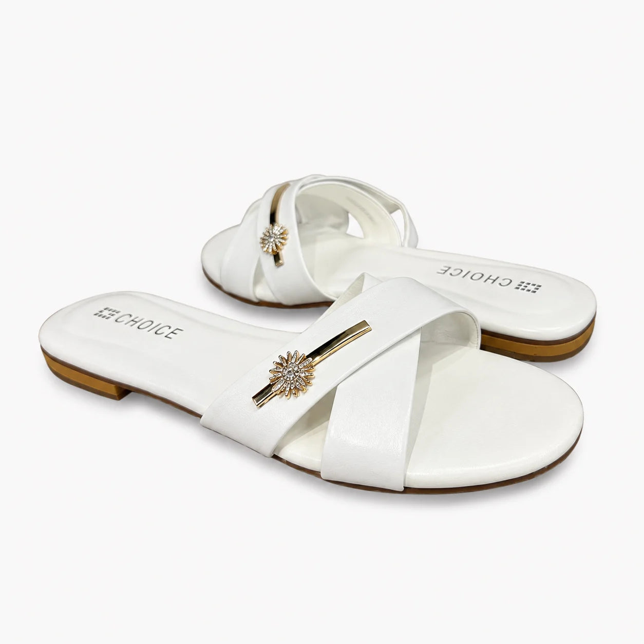 Flat Slipper - White | 12782