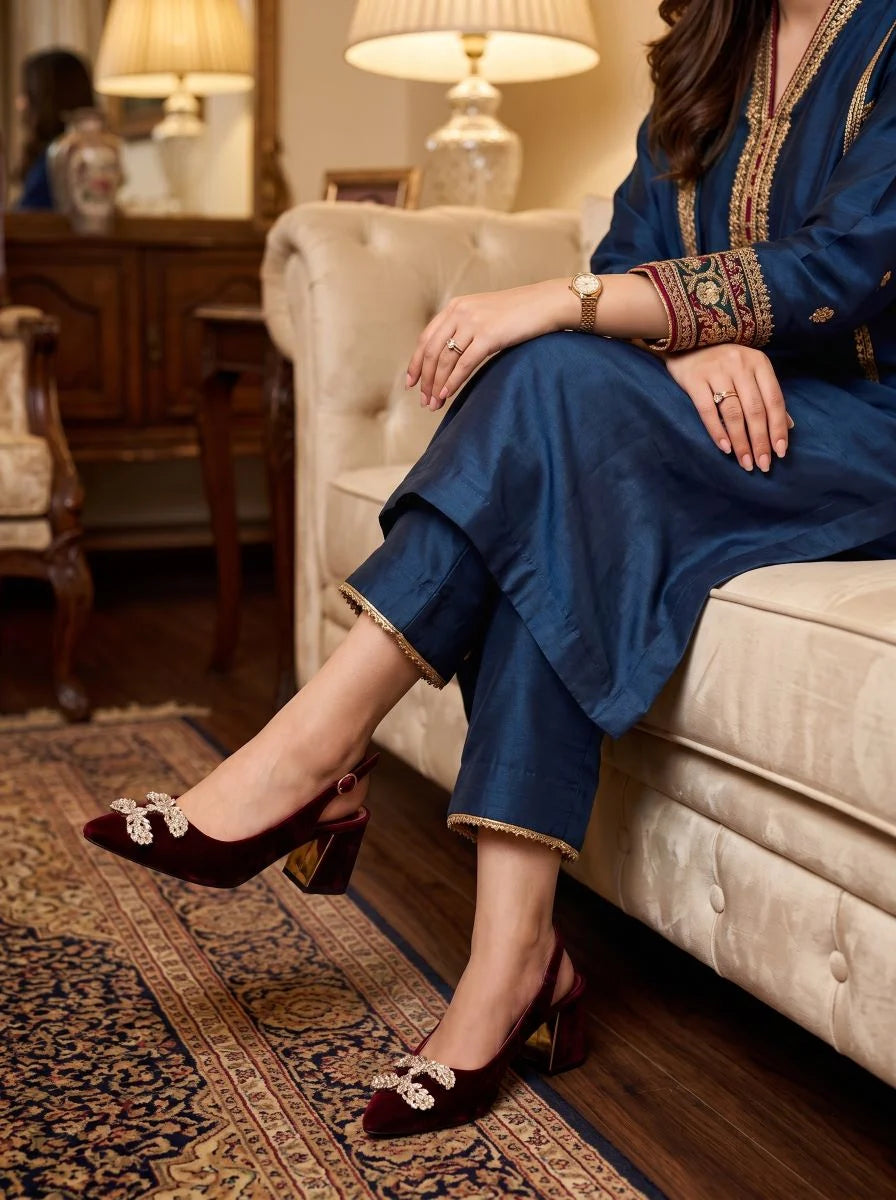 Court Shoes & Pumps - Maroon | 18592