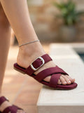 Flat Slipper - Maroon | 12855
