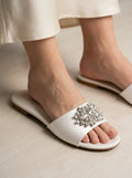 Flat Slipper - White | 12783