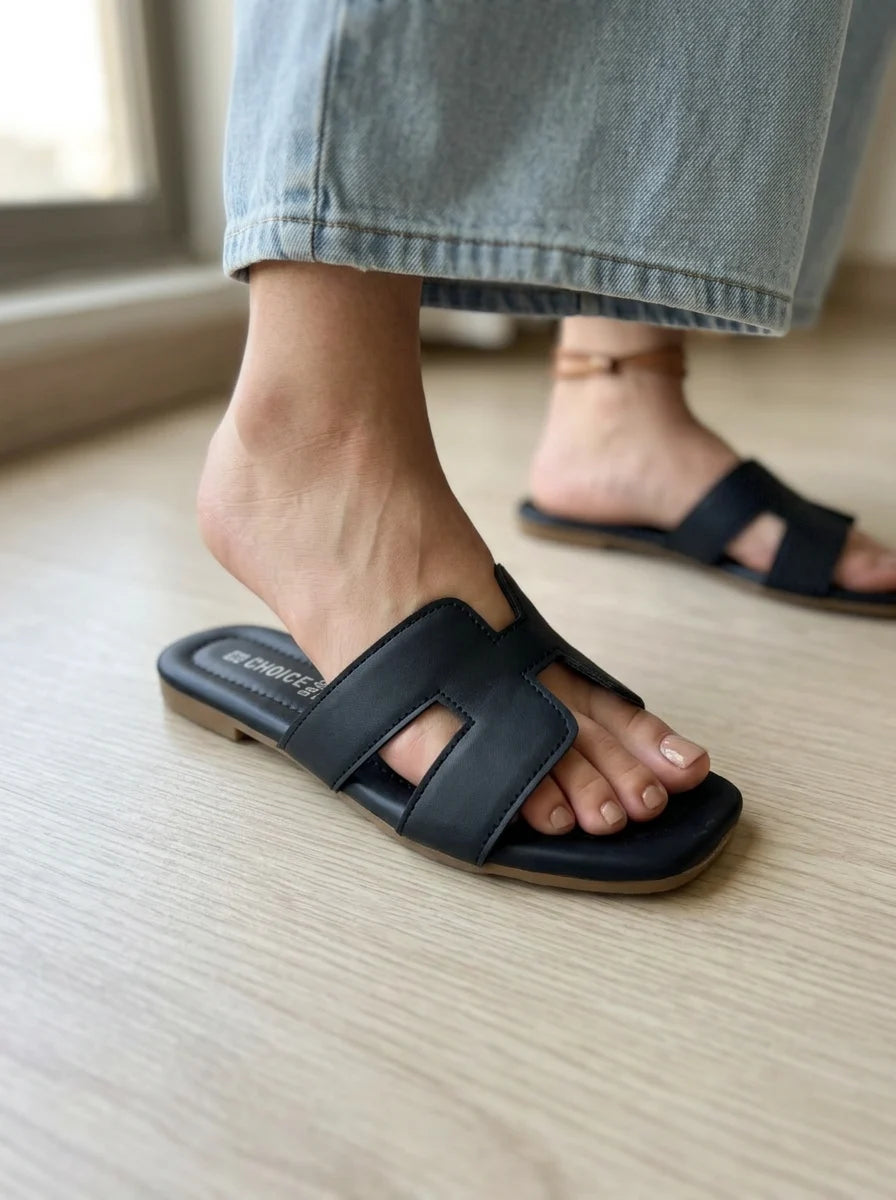 Flat Slipper - Black | 12819