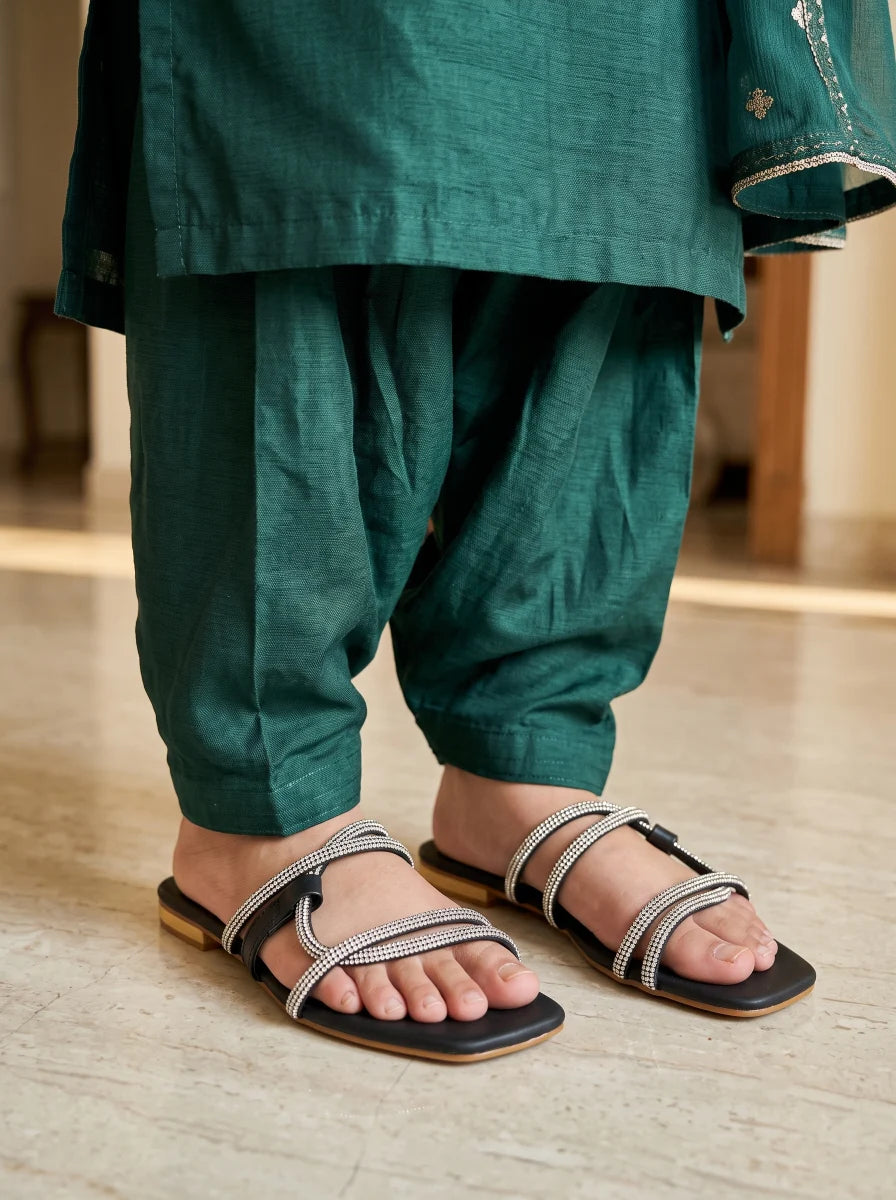 Flat Slipper - Black | 12666