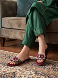 Flat Slipper - Maroon | 12956