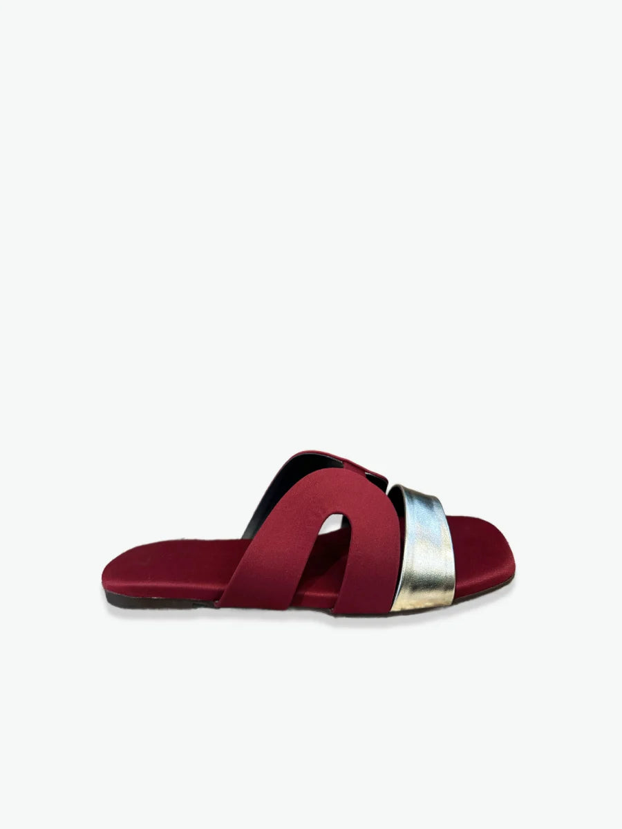 Flat Slipper – Maroon | 12947