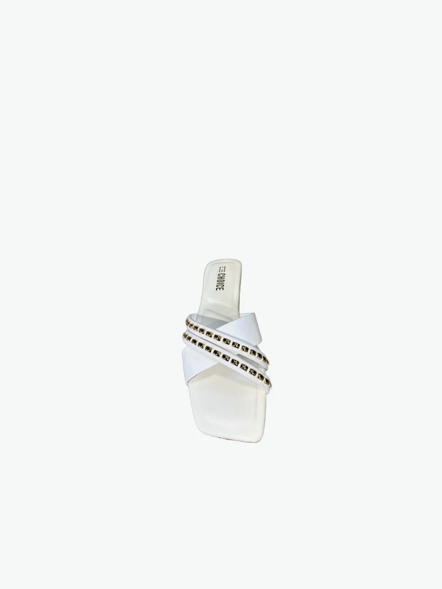 Flat Slipper – White | 12922