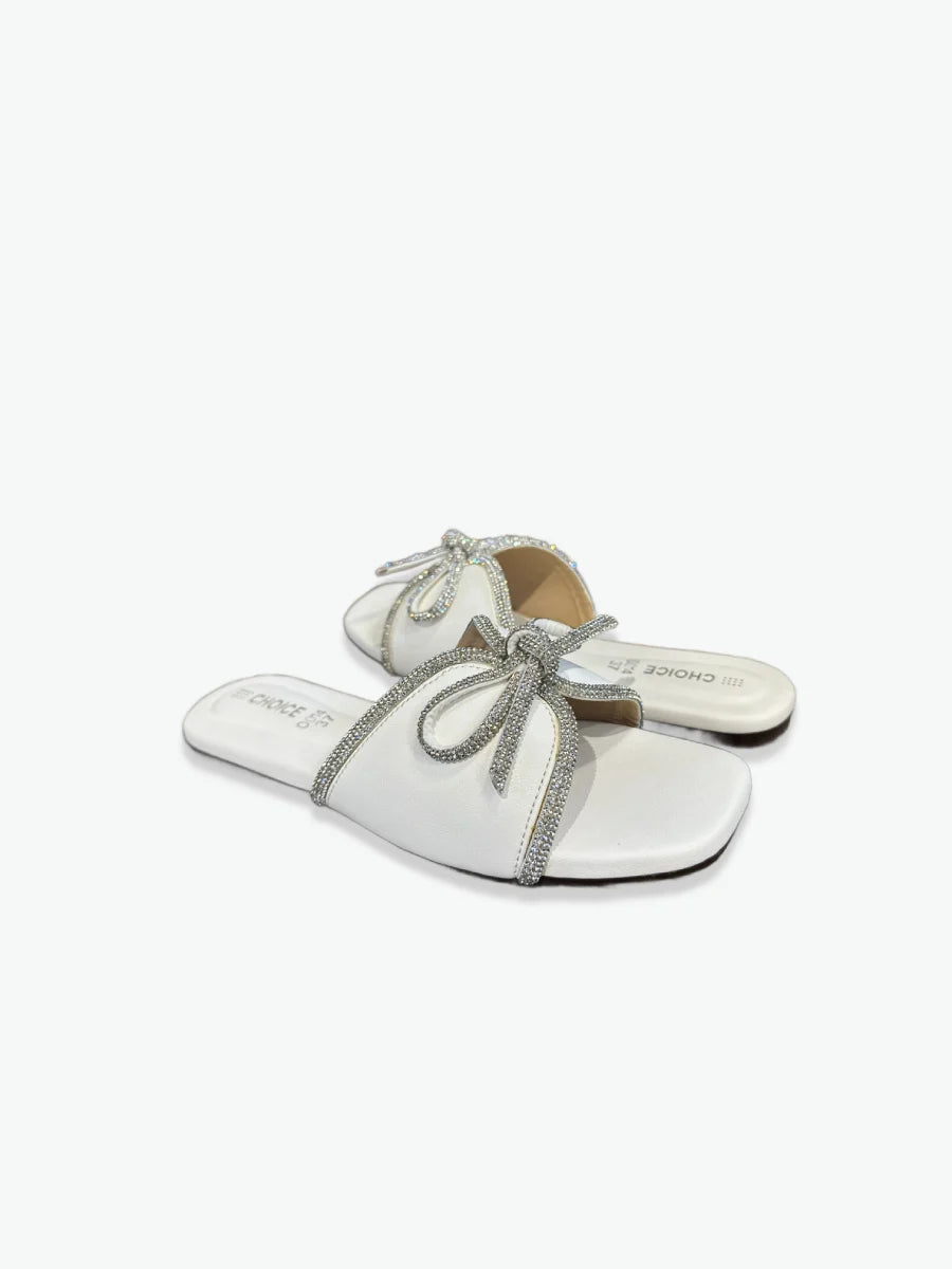 Flat Slipper – White | 12917