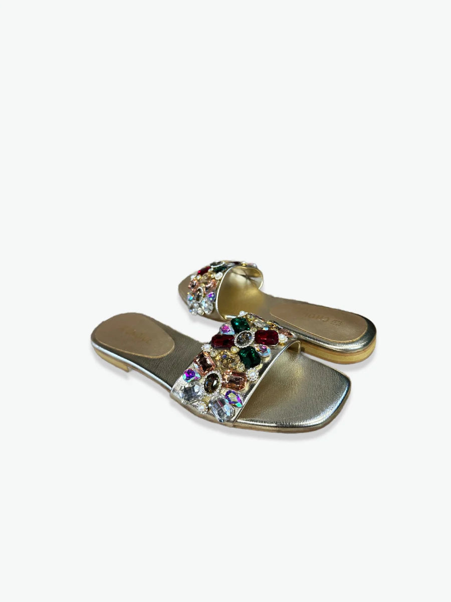 Flat Slipper – Golden | 12949