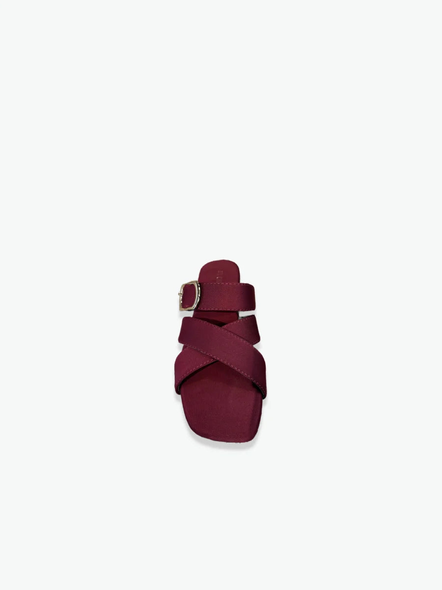 Flat Slipper - Maroon | 12855