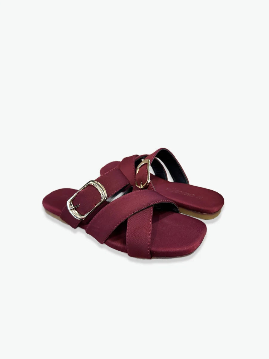 Flat Slipper - Maroon | 12855