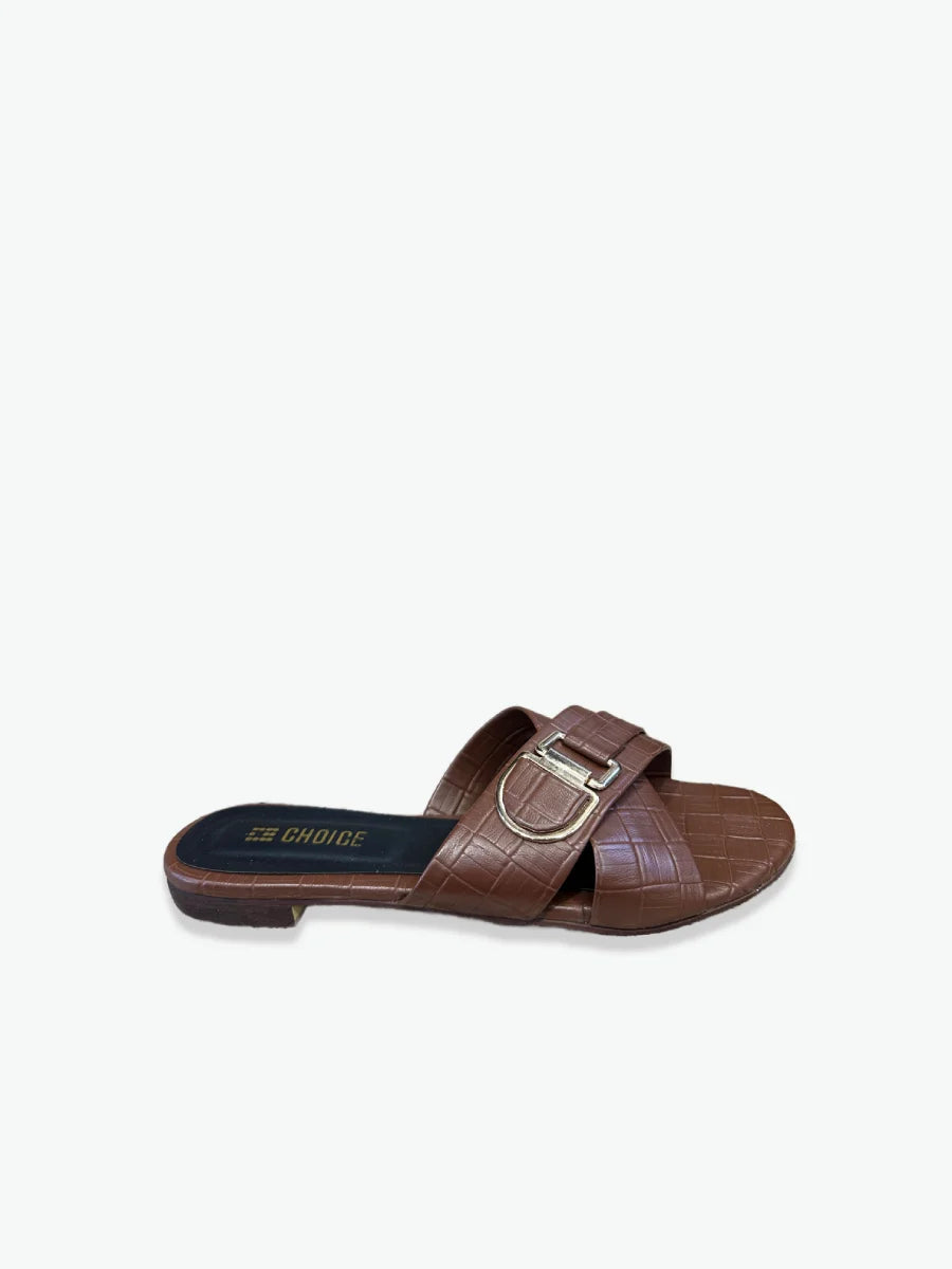 Flat Slipper – Brown | 12800