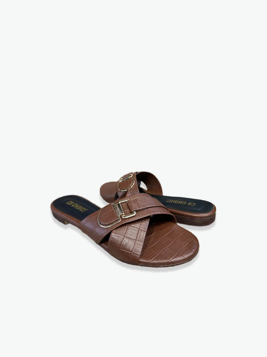 Flat Slipper – Brown | 12800