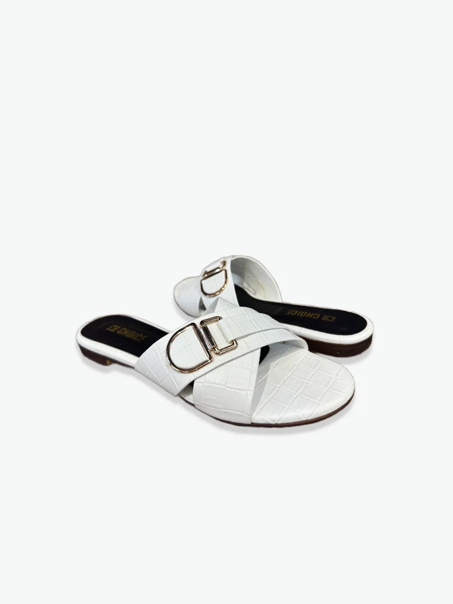 Flat Slipper – White | 12800