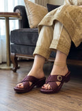 PU Sole Slipper - Maroon | 14823