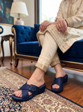 PU Sole Slipper - Blue | 14825
