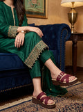 PU Sole Slipper - Maroon | 14753