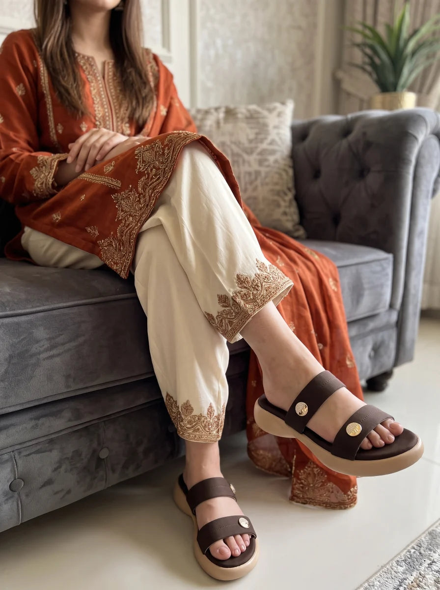 PU Sole Slipper - Brown | 14773