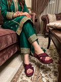 PU Sole Slipper - Maroon | 14781