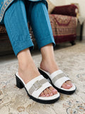 PU Sole Slipper - White | 14805