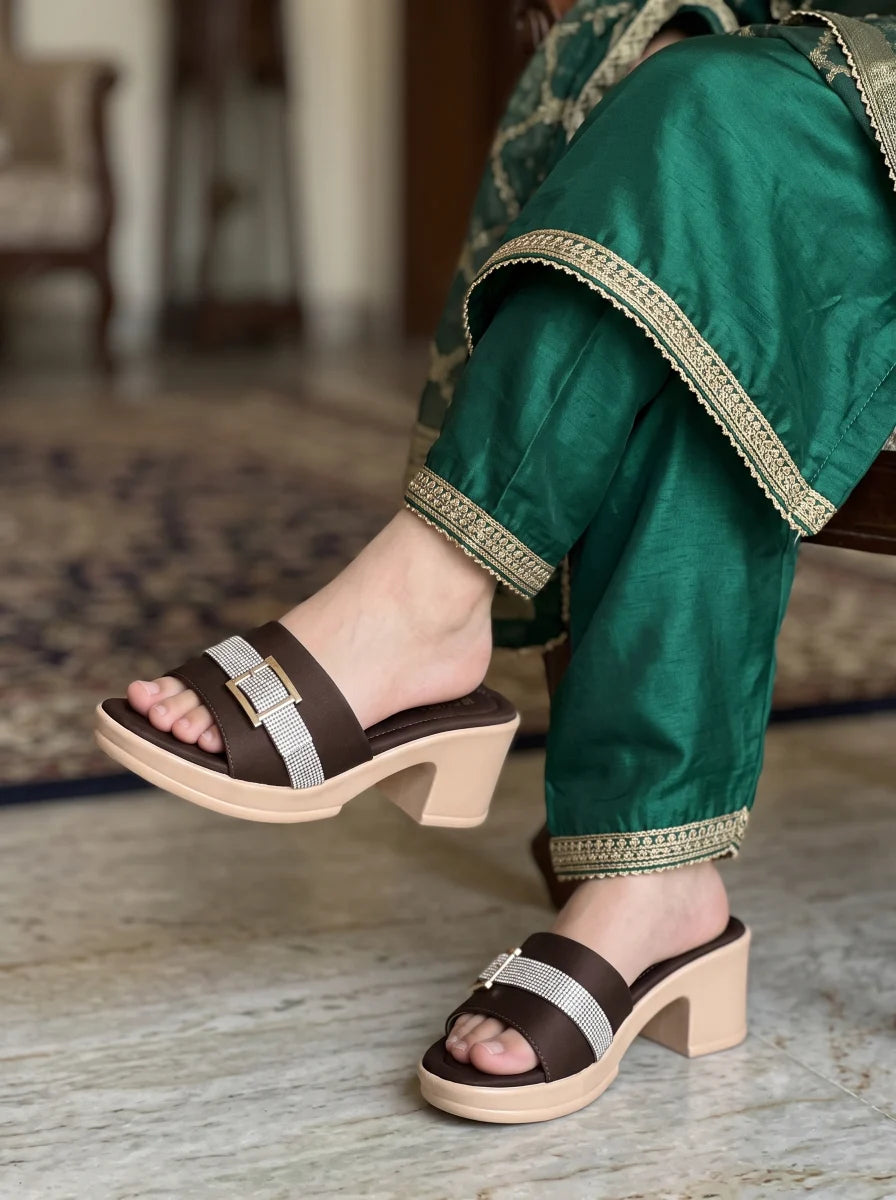 PU Sole Slipper - Brown | 14805