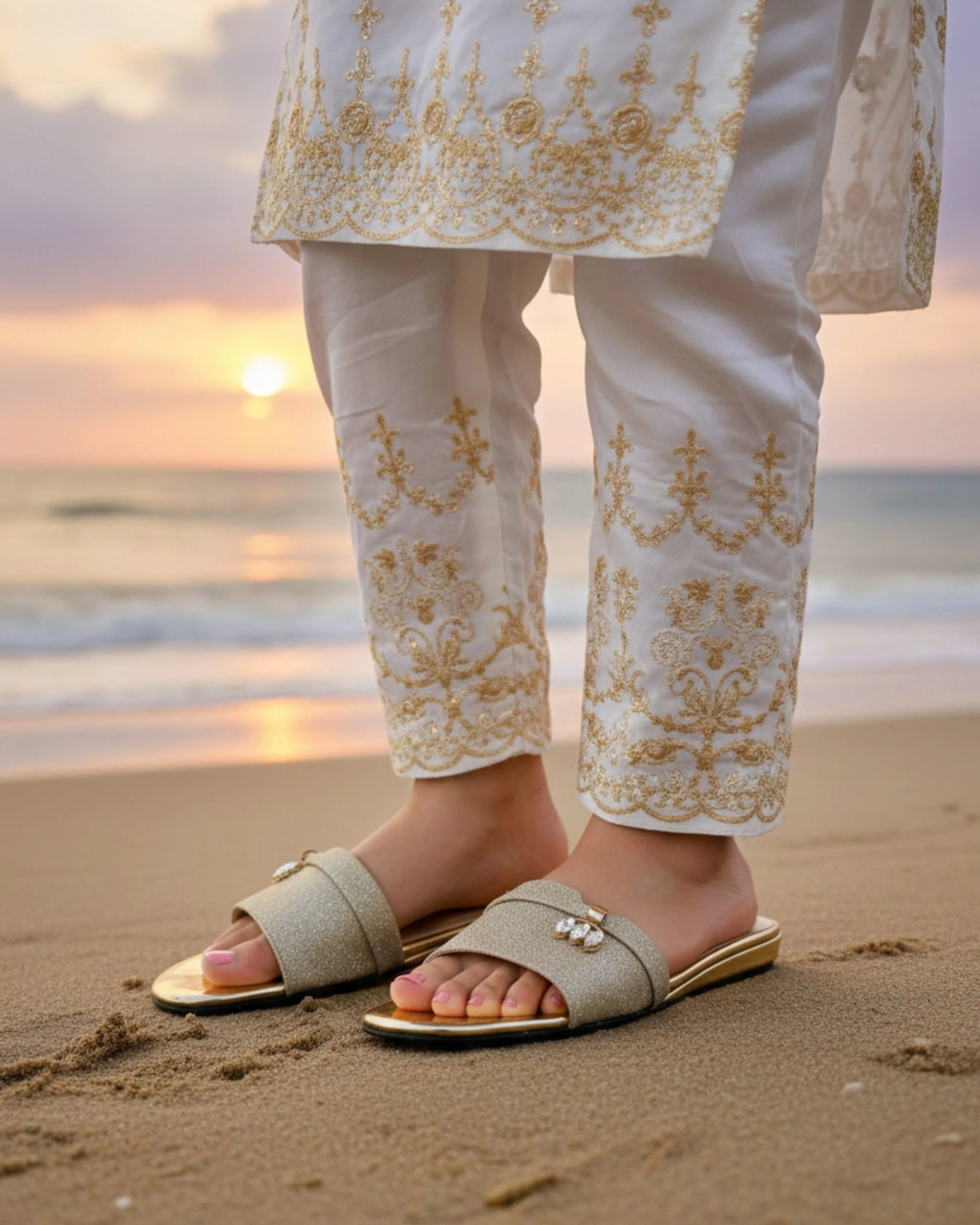 Ladies Fancy Flat Slipper-12870(Eid Collection)