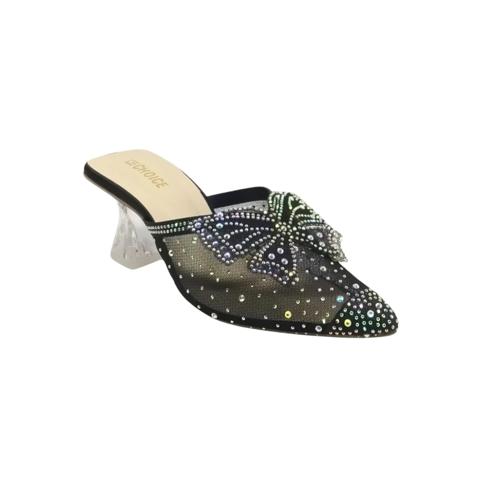 Ladies Back Open  Fancy Mule Bow Style-11168