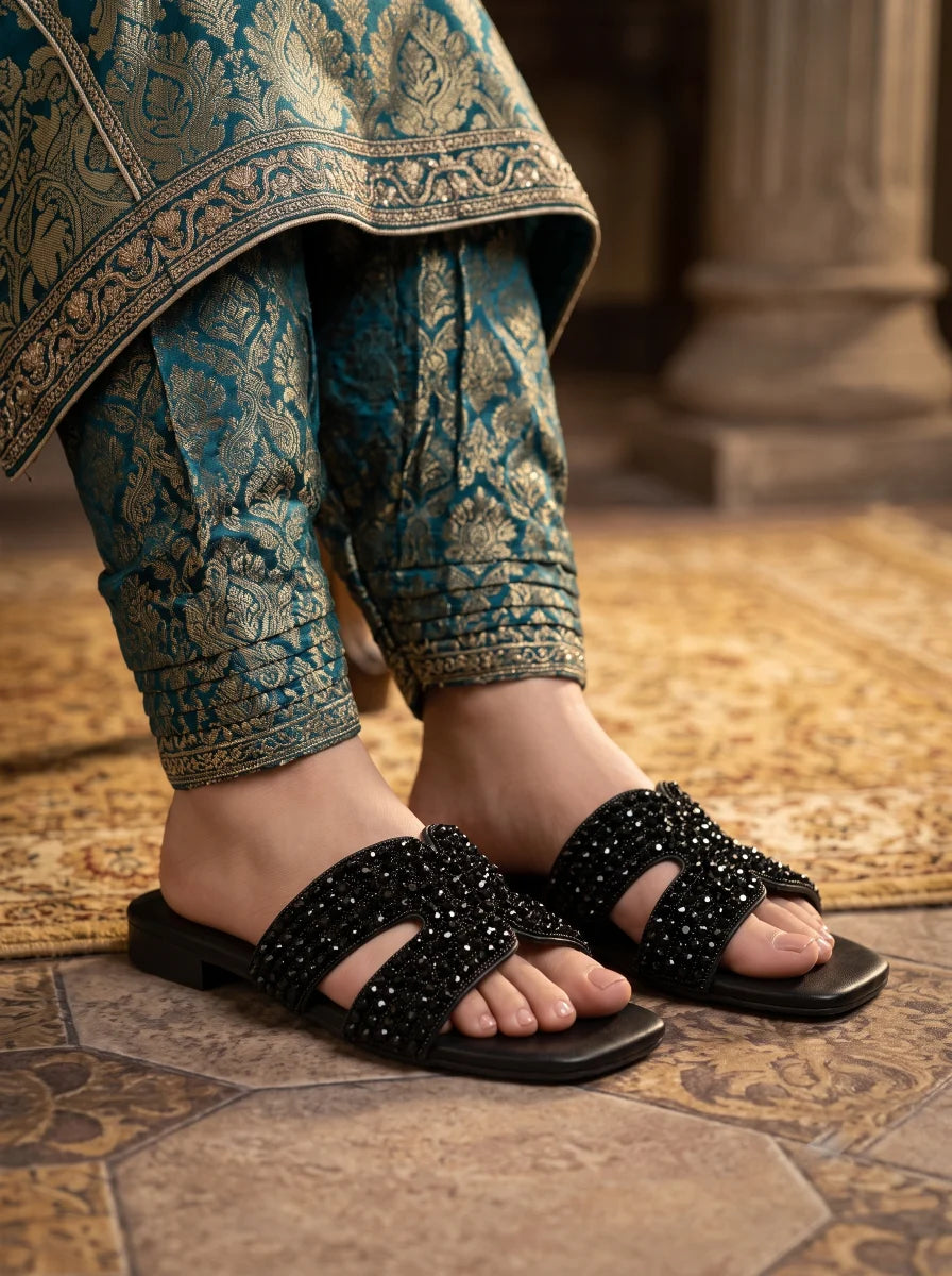 Flat Slipper - Black | 12871