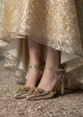 Ladies Fancy Bow Style Court Shoes-18527