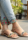 Ladies Flat Sandal-19958